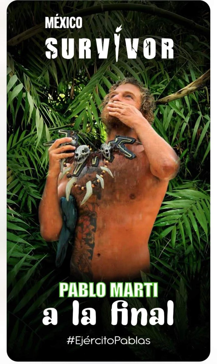 BeReVelazquez's tweet photo. @mexico_survivor #SemanaFinalSurvivor 
APOYO TOTAL A PABLO
#TeamPablo https://t.co/Qq3mvP3Pti