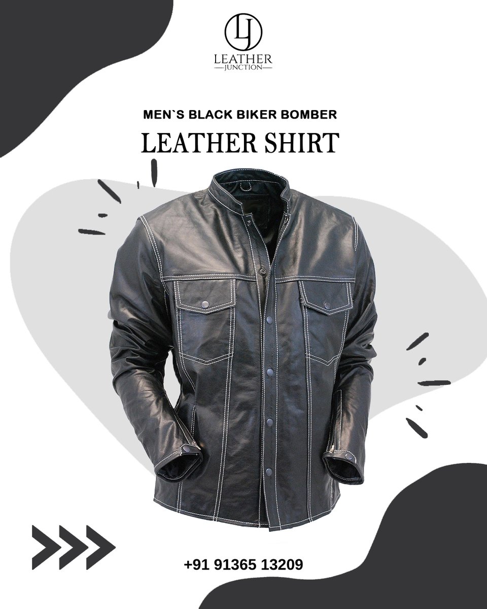 leatherjunc's tweet photo. MEN'S BLACK LEATHER SHIRT
.
.
A classic shirt.
.
.
.
.
@leatherjunction_72
.
.
.
.
#lambskinleatherjacket #leatherjacketmanbike #leathermotojacket #leatherlongsleeve #manbikejacket https://t.co/Bd13Iz8qQM