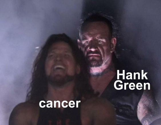 lakiyo_'s tweet photo. hank green is in remission 🙏🙏 https://t.co/HOTvs6STCn