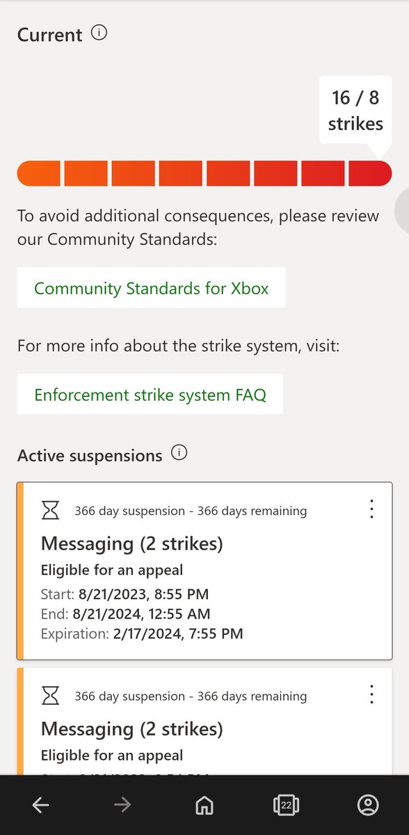 Fallout_Punk_Bb's tweet photo. Ya'll lost a customer today. I've been harassed by whoever has been sending this report in since the end of 2022 and its not stopped, typically leading to a one or two day suspension, but now that there's this new system in place, and the harassment hasn't stopped, I'm done https://t.co/LEUBrHFPQN