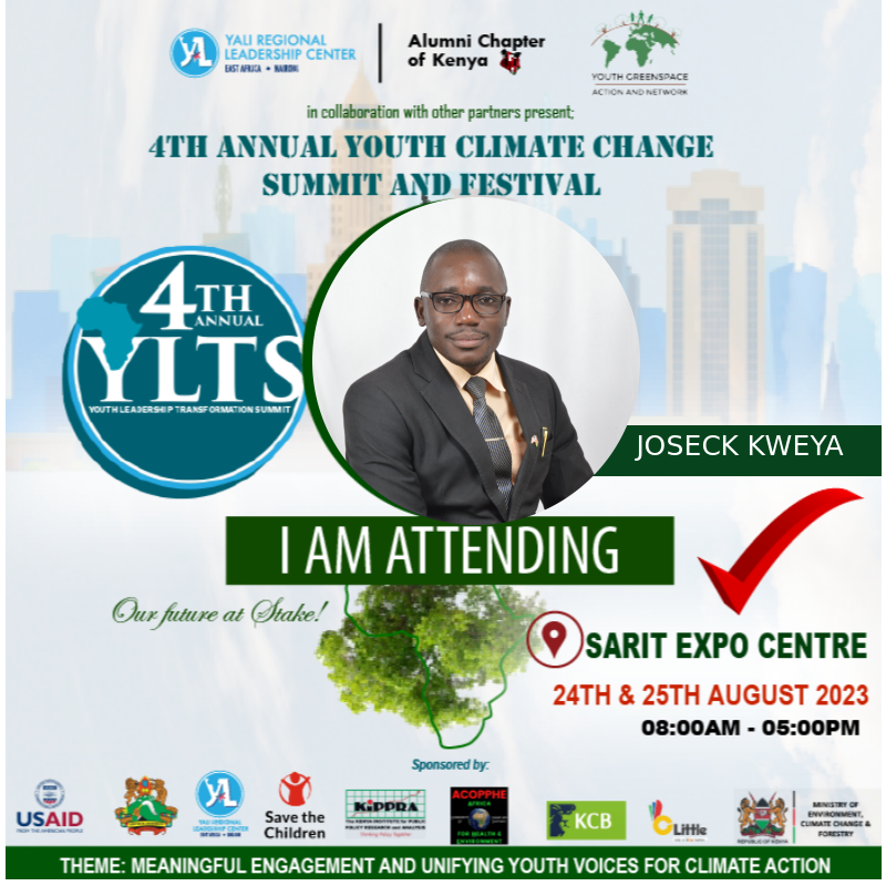 joseckyaa's tweet photo. 4YLTS Summit on Climate change. We bring all stakeholders on board. Government and private sectors.We must all be responsible to our environment @YALIAlumniKe @YALIRLCAlumniUg @kunec250 @UNYouthEnvoy @knlsmedia @USAIDKenya @YALIRLCEA  #4YLTS. #Youth4ClimateAction @USEmbassyKenya https://t.co/cXVxidN4k7