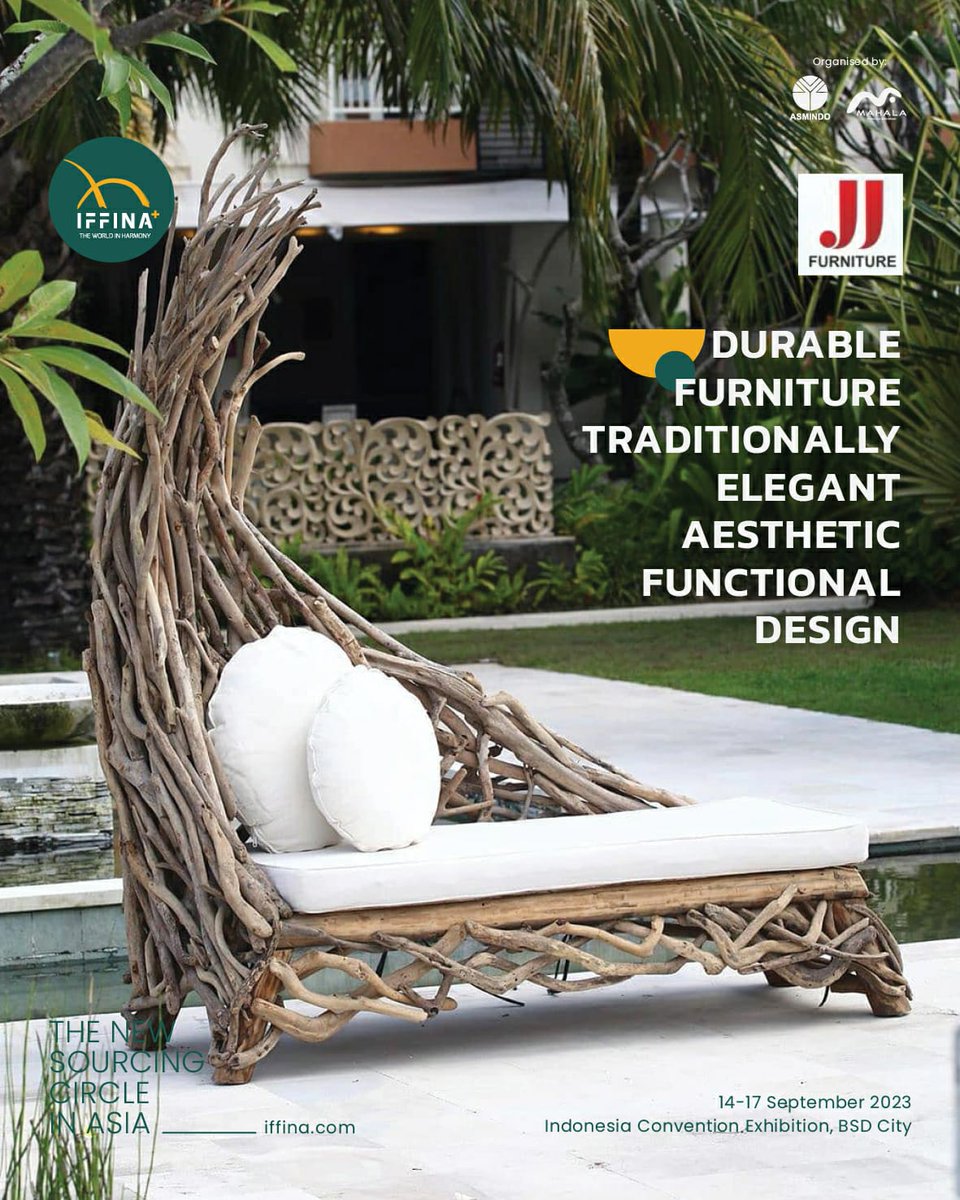 IFFINA_id's tweet photo. JJ Furniture will join as an exhibitor In IFFINA 2023.

Visit us and maximize this opportunity to take your business to the next level.

Get the ticket here:
https://t.co/Xcy8loMD2E

IFFINA - Indonesia Meubel &amp; Design Expo
14-17 September 2023
ICE BSD

https://t.co/yxkoIx8qiY https://t.co/J9XRJdS0cV