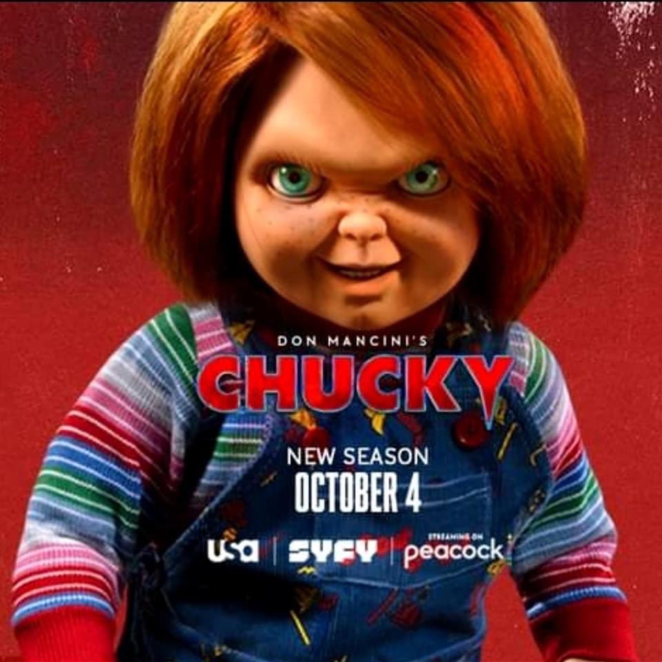 Thatcher420's tweet photo. Chucky is back!! Apart from USA Network and SYFY, the new season will be also on Peacock TV.😱🔪
#Chucky 
#ChuckySeason3 #ChuckSeries 
#USANetwork 
#SYFY 
#Peacock 
#DonMancini
#HorrorCommunity https://t.co/jgyqVD6VOz