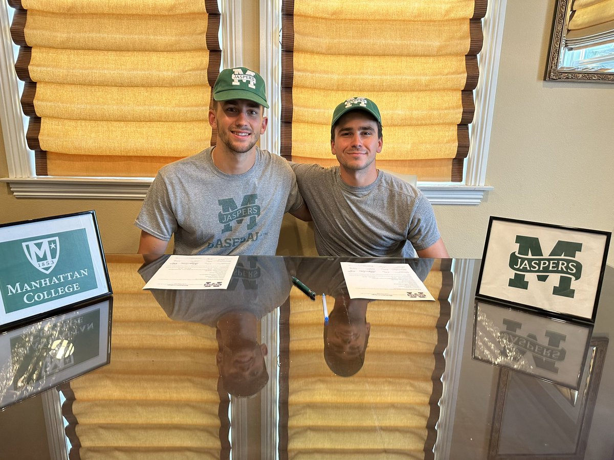nicomattera_'s tweet photo. Excited to say I will be playing baseball and continuing my academic career at Manhattan College with my older brother. Let’s go! @JaspersBaseball @NoahMattera https://t.co/NHyLEKE3Y5