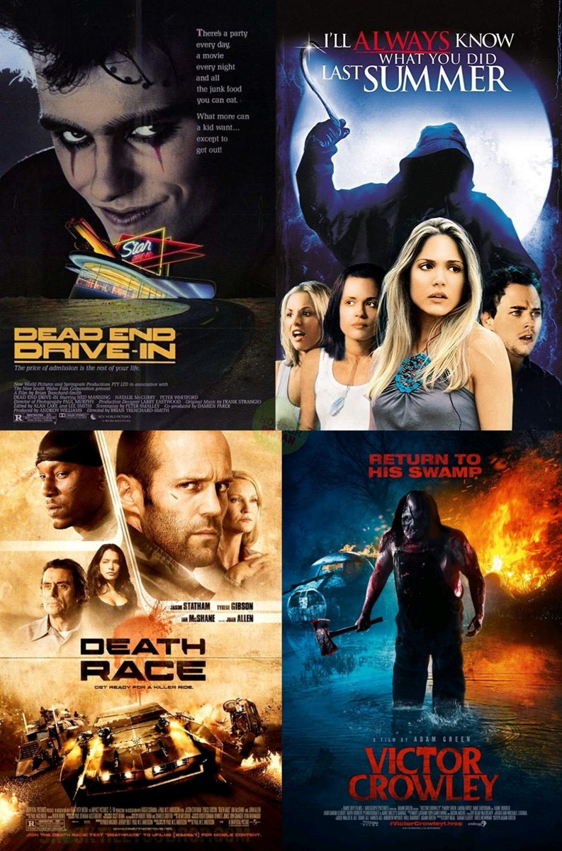 HorrorOrman's tweet photo. More films that were released on August 22nd...

#DeadEndDriveIn 1986.
#action #scifi #sciencefiction #thriller #horror 

#IllAlwaysKnowWhatYouDidLastSummer 2006(US &amp; Canada).

#DeathRace 2008. 

#VictorCrowley 2017(Los Angeles, California)(premiere). https://t.co/DMK2J2RaxQ