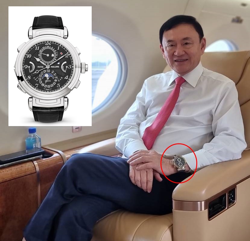 joe_black317's tweet photo. ดูรูป #ทักษิณ ตอนขึ้นเครื่องบินเจ็ตที่สิงคโปร์ แกสวมนาฬิกา Patek Philippe Grand Complication เรือนละ 113 ล้านบาท 

อีกรูป ก่อนทักษิณแลนดิ้งที่สนามบินดอนเมือง วิดีโอคอลทักทายคนที่มาต้อนรับ ปรากฏว่าแกเปลี่ยนไปใส่นาฬิกา OMEGA X SWATCH Mission to Mars เรือนละ 1 หมื่นบาทเศษๆ 

ทักษิณคงไม่อยากเอาปาเต๊ะเรือนละ 100 ล้านไปฝากกับจนท.ราชทัณฑ์ ก่อนถูกส่งตัวเข้าเรือนจำพิเศษกรุงเทพฯ เลยเปลี่ยนเป็นโอเมก้า X สวอชท์ แทน 

#ทักษิณกลับไทย 
#ทักษิณชินวัตร