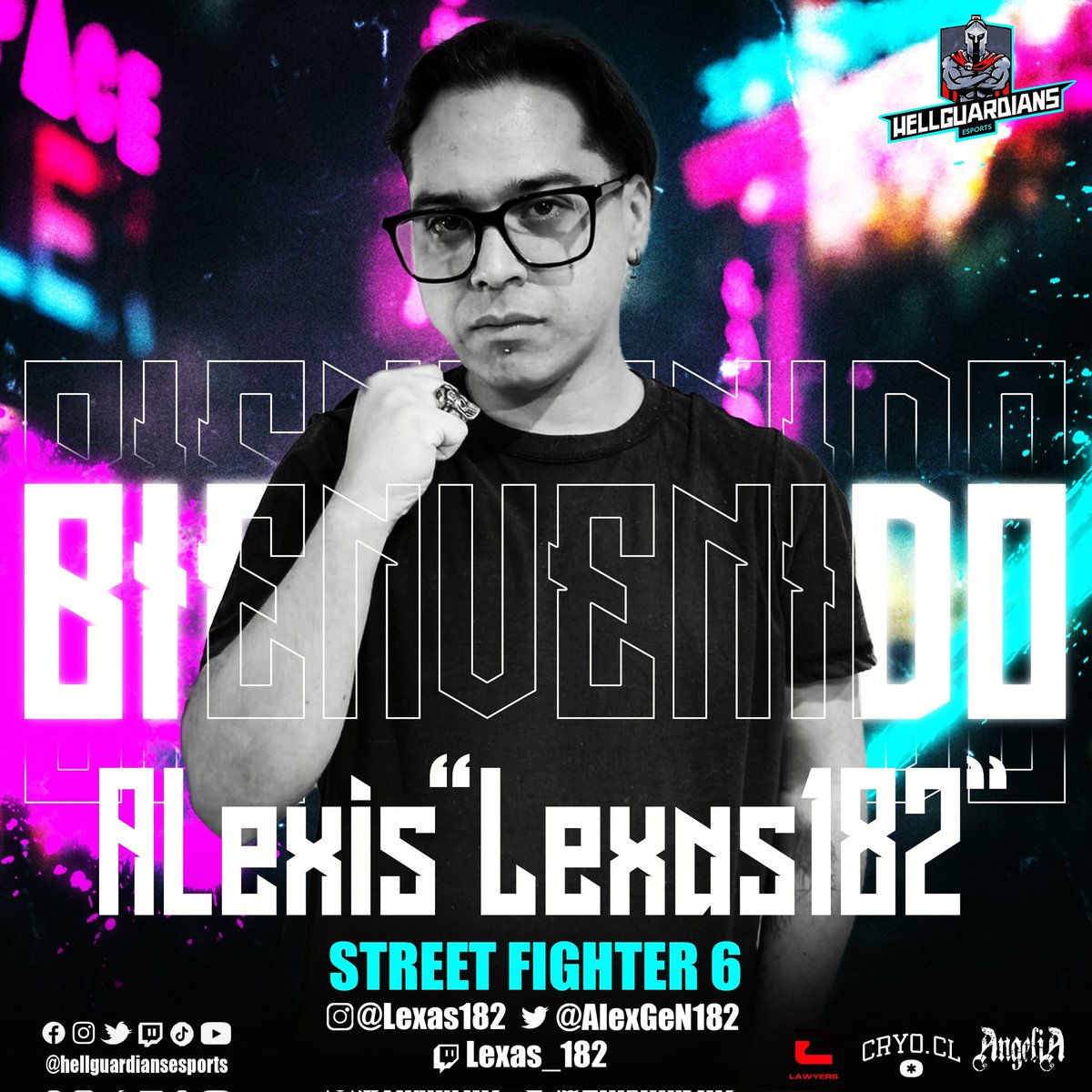 HellguardiansE's tweet image. Le damos la bienvenida a nuestro nuevo Guardián de #StreetFighter6 Alexis "Lexas182" @AlexGeN182 💪.

¡Bienvenido Alexis!.

#GOHG 

#Stf6 #StreetFighter6 #capcom #PS5