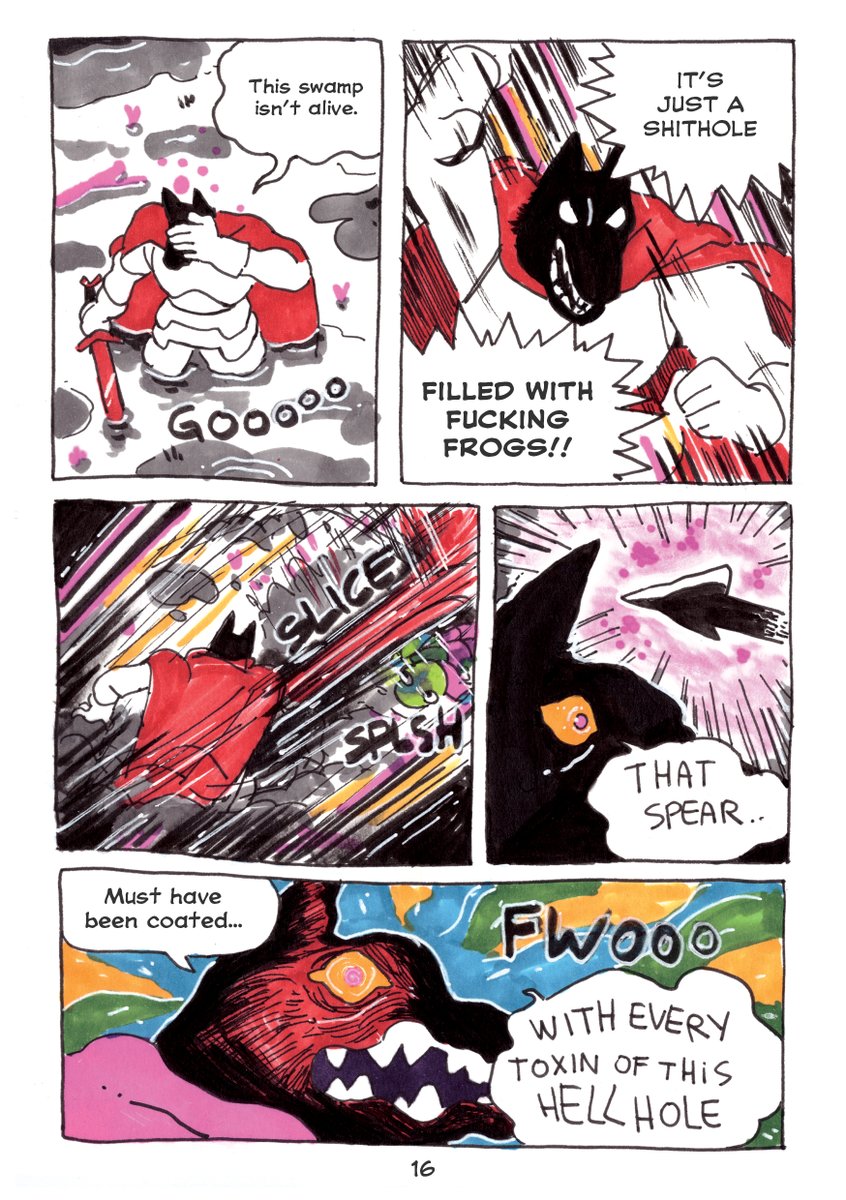 Adding in some typesetting!

I do like hand drawn text, but mine is a bit too sloppy for a whole comic. I did leave my own  text in for when characters get "poisoned" though, just to add some extra pizzazz!