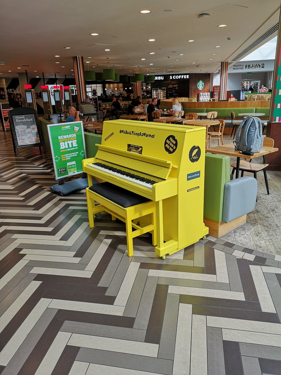 TimWinwardHart's tweet photo. Back on the road today, this time at @welcomebreak Birchanger services. We're launching this piano between 12-3pm today, come on down!
#piano #electricumbrella #welcomebreak #gig https://t.co/iHUMajpE9R