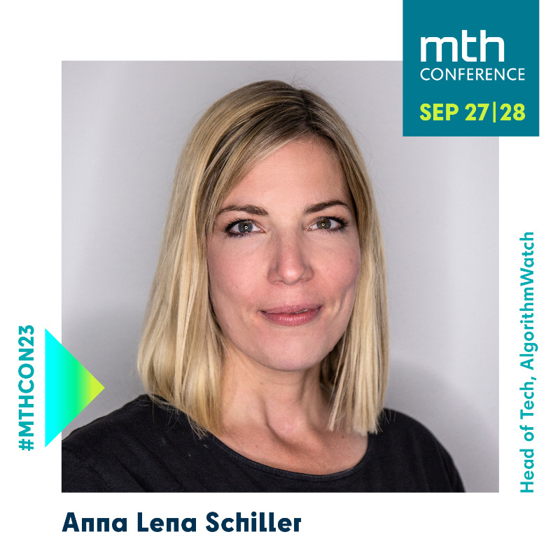 MIZBabelsberg's tweet photo. Wie sieht die Zukunft des Journalismus im KI-Zeitalter aus? Darüber diskutieren wir am 27.9.23 auf der #MTHCON23 mit @gutjahr, @evawolfangel, @annalena (@algorithwatch) und Sascha Devigne (@studio47live / #ClipSense). Tickets bekommt ihr über unseren Partner-Link mit 25% Rabatt!