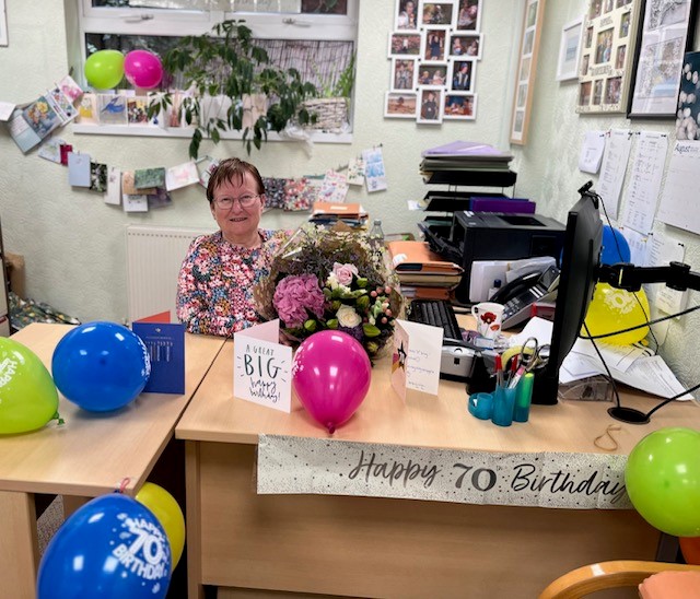 Sue Leach had a milestone birthday at the weekend and continued to celebrate in style at our Kenilworth office yesterday.  Happy birthday Sue!