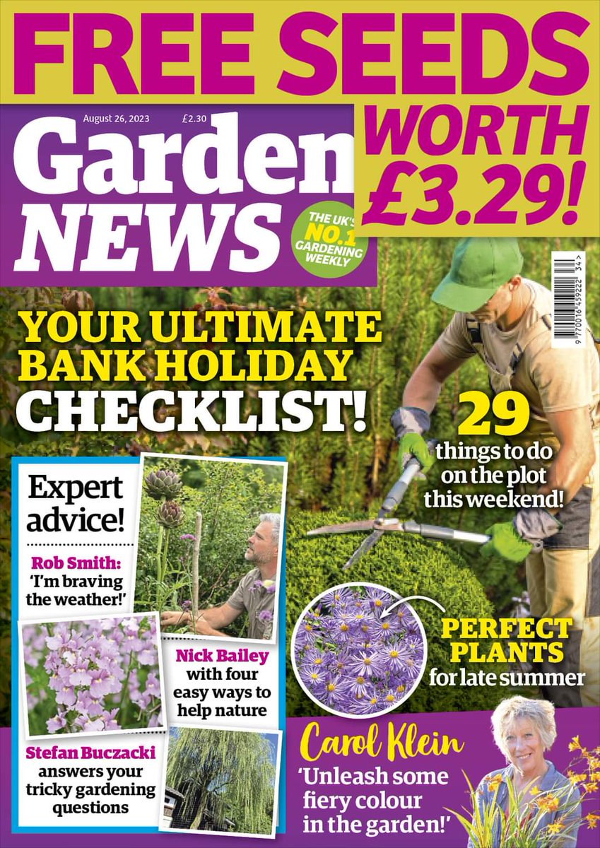 NEW ISSUE DAY! 🌱 Your Ultimate Bank Holiday Checklist! ☀️

🟩 29 Things to do on the plot this weekend!
🟩 Perfect plants for late summer
🟩 Carol Klein: 'Unleash some fiery colour in the garden!'

PLUS! What to do now in your garden, advice from our experts and so much more!
