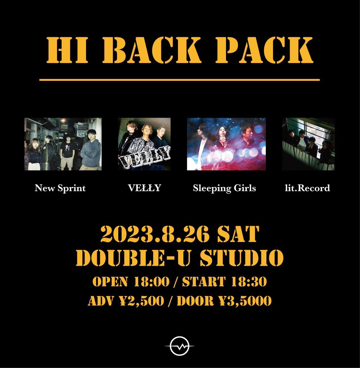 🥂ライブ告知🥂

2023.8.26(土)
HI BACK PACK
@ Double-u studio

OPEN 18:00/START 18:30
Ticket
ADV ¥2500 +1ドリンク
DOOR ¥3500+1ドリンク

Do you like SUSHI?
バナナ！
お！初めての愛媛！りんご！

取り置きお待ちしてます🤩