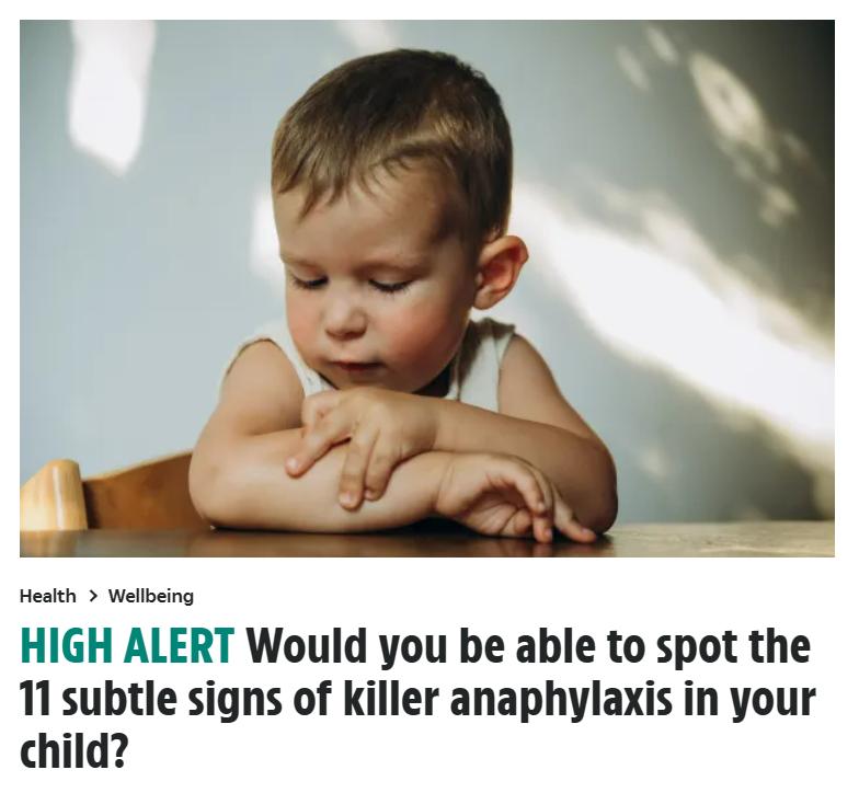 Creative Nature would like to know if you'd be able to spot subtle signs of anaphylaxis in children? @DrHelenHowells1 has spoken with the @TheSun about key signs to look for if your child is having an anaphylactic reaction. It's important to be aware of these symptoms #allergies