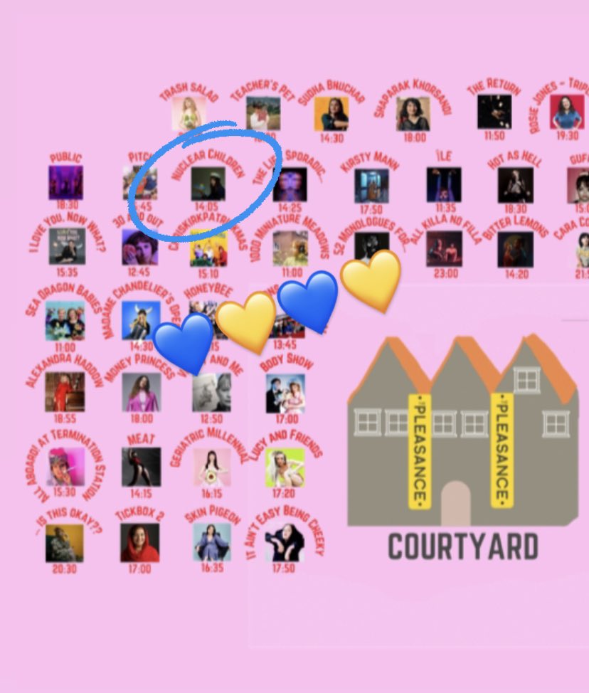 We’re honoured to be included in this years #femifringe guide by <a href="/fbombtheatre/">F-BOMB THEATRE @fbombtheatre.bsky.social</a>

Use the map to find incredible female and non-binary talent at #EdFringe 💙 🍉 ✨

#NuclearChildren @thepleasance <a href="/edfringe/">Edinburgh Festival Fringe</a> <a href="/finitefilmsldn/">Finite Films and TV</a> <a href="/_ezraengland/">ez 🌙</a> #Writer #NonBinary #FemaleProducer