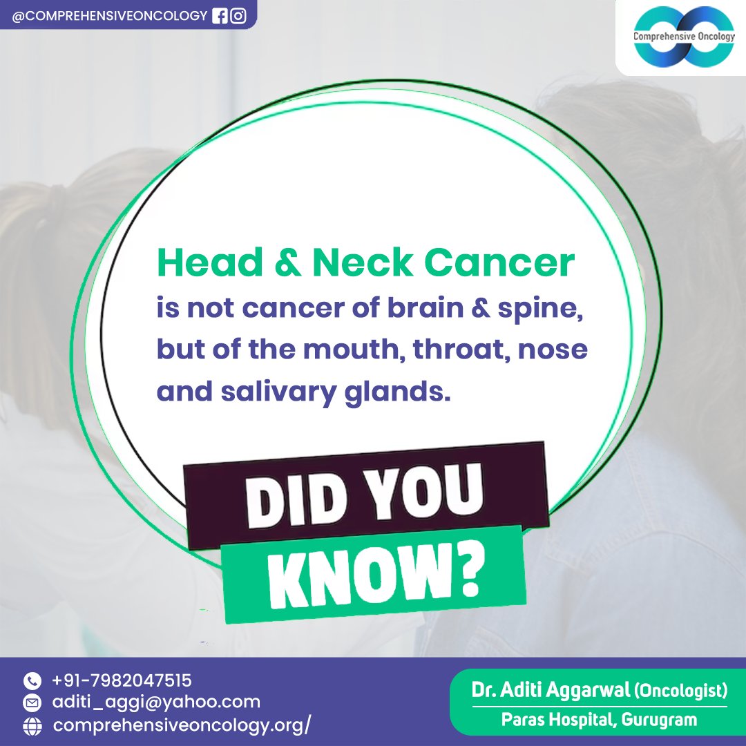 CompOncology's tweet photo. Hey there, knowledge seekers! 🤓 Let's shed light on a common misconception: ﹡﹡Head &amp; Neck Cancer﹡﹡. This is an eye-opener for all those curious minds out there!

#headandneckcancerawareness #earlydetectionsaveslives #healthmatters #draditiagarwal #cancerawareness #cancercare https://t.co/lKGwtCpRiG