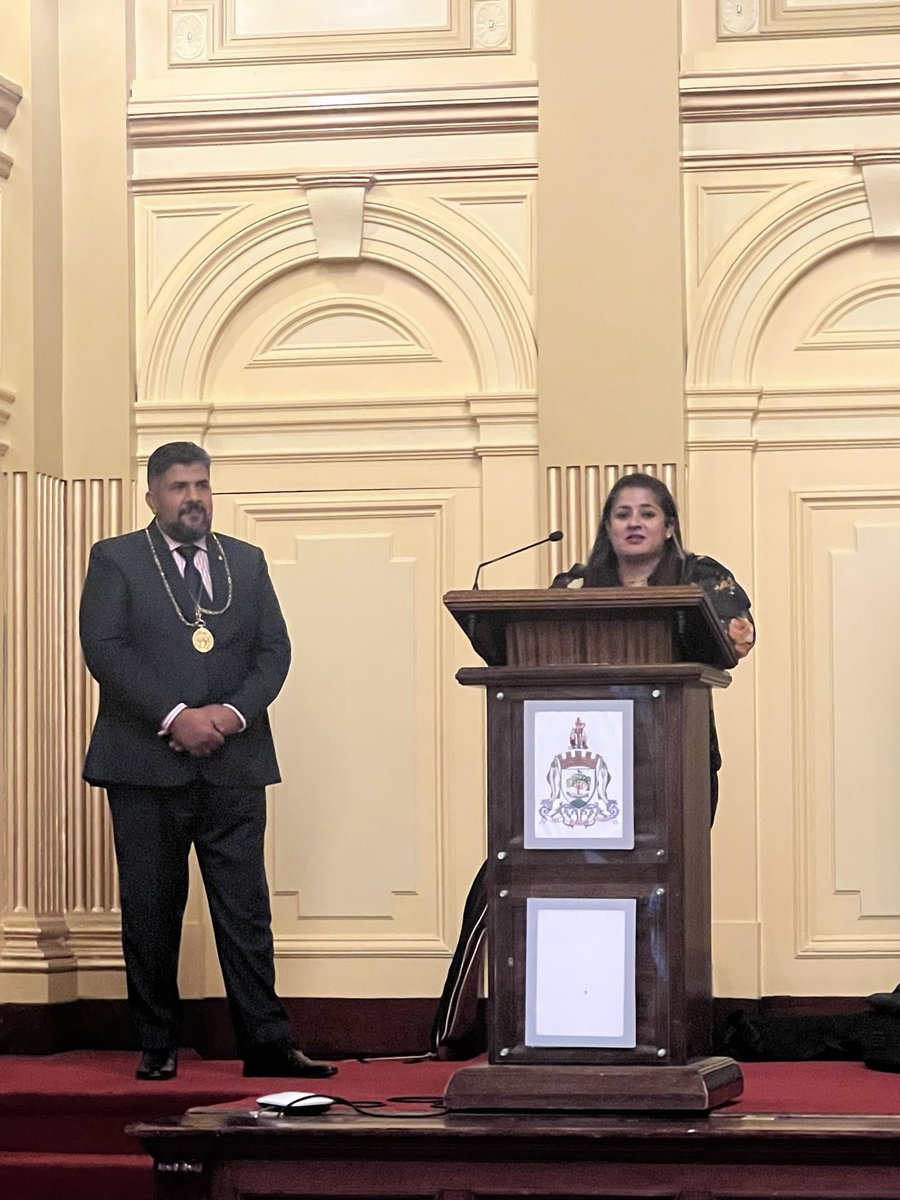 @SaneeyaQ opens the @ECER_EERA ERC reception in the beautiful Glasgow City Chambers #ECER2023 #edusci