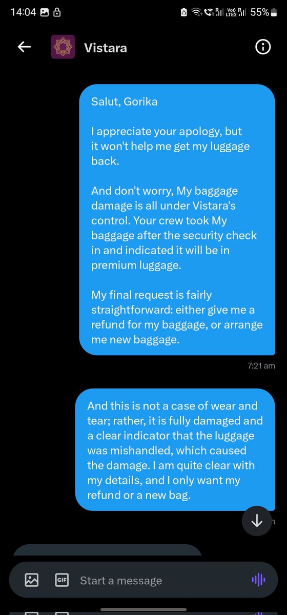 ynahata's tweet photo. @airvistara This is your solution even a 10th class kids have a better sense https://t.co/ivHSEJTO33