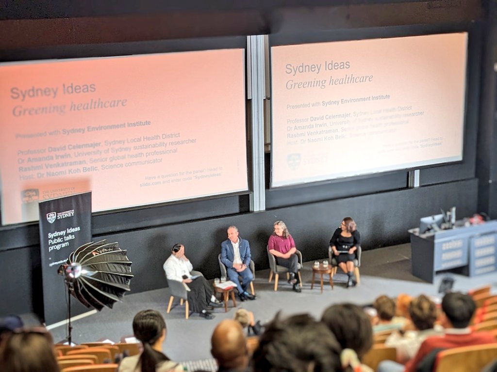 'I think the conversation is picking up speed' @RashVenkatraman on healthcare & sustainability in Australia #SydneyIdeas