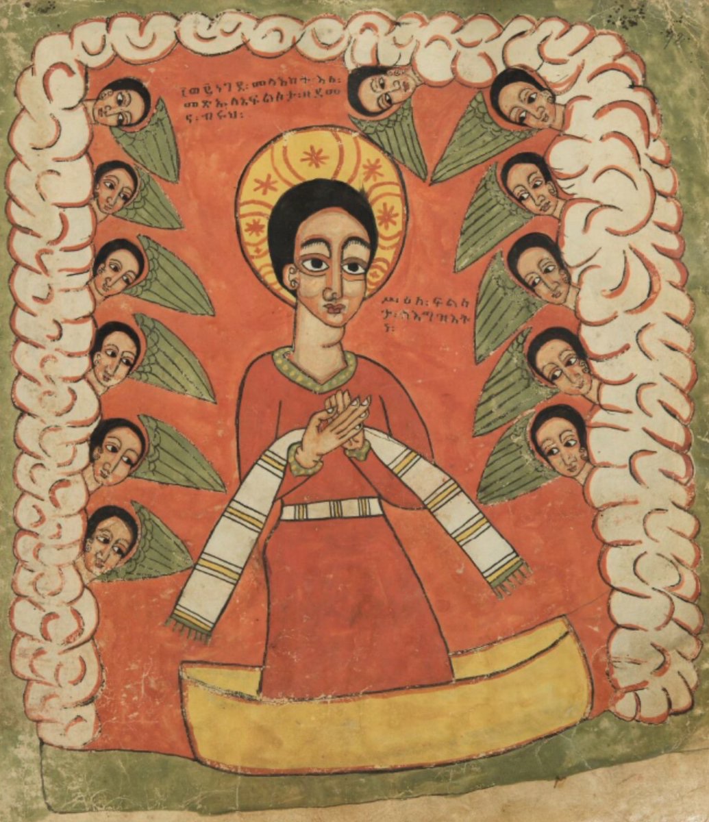 ArtEthiopic's tweet photo. To those of y'all who celebrate today: A blessed ፍልሰታ፡, or Feast of the Assumption of Our Lady, the Virgin Mary! #StMary #filseta #assumption #africanchristianity #eotc #africanart https://t.co/Zkox8nUy8G