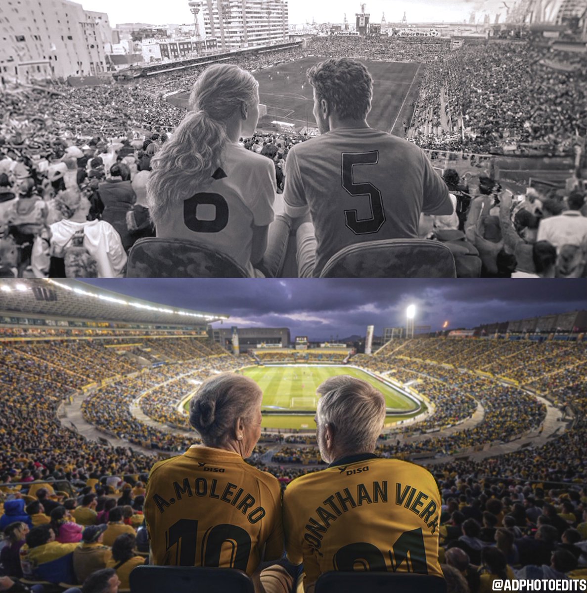 Hoy como ayer, amarillo hasta la médula latiendo tus colores. Felices 74 años. Siempre UD, sólo UD.