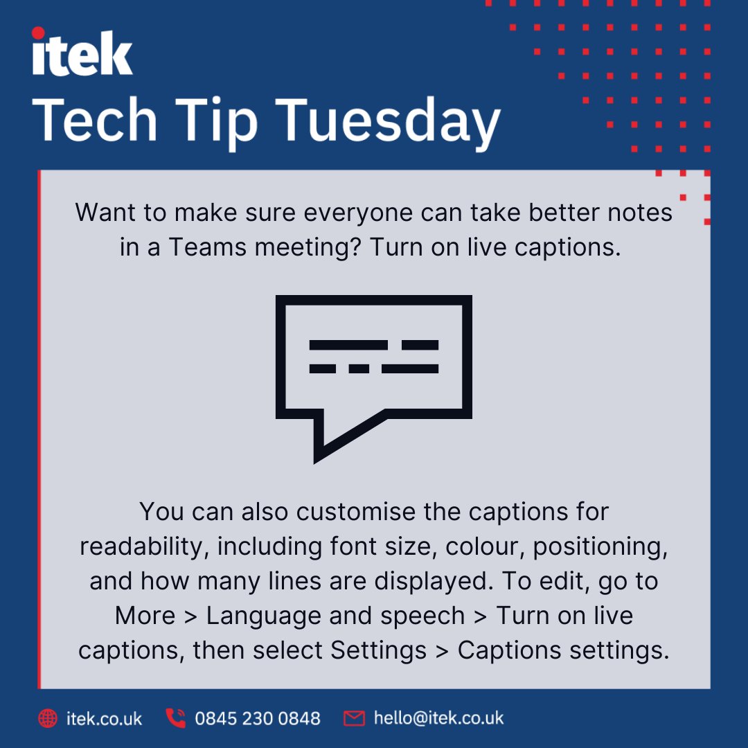 Itek Systems Management tweet media