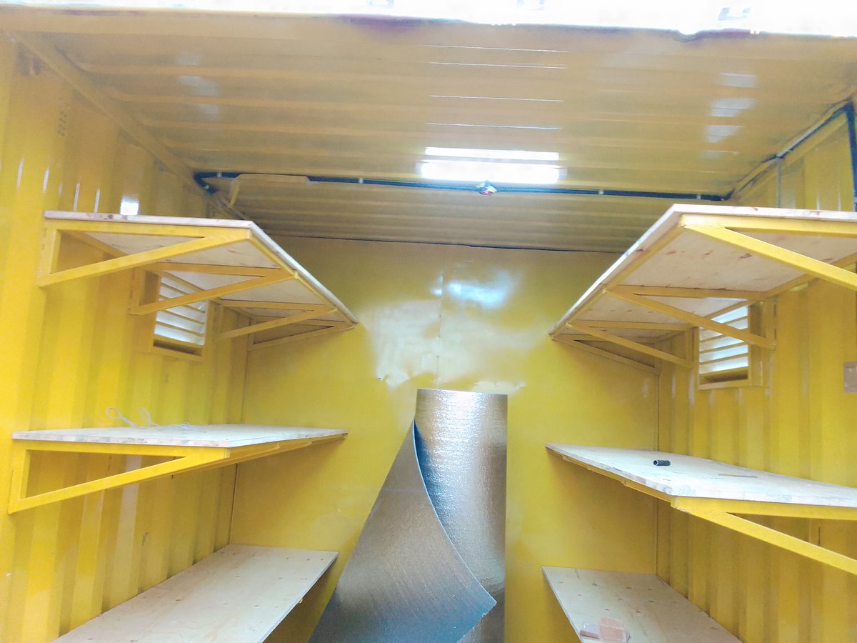 HazonHq's tweet image. 🌞 Mastering Climate: Office Comfort, Storage Smartness! ❄️

Day 5 brings a focus on adapting to northern temperatures. To ensure a comfy office, we've employed Polyethylene foam and installed an AC system. 🔥 #ContainerConversion #SmartClimateControl #ACCooling #AirflowAdvantage