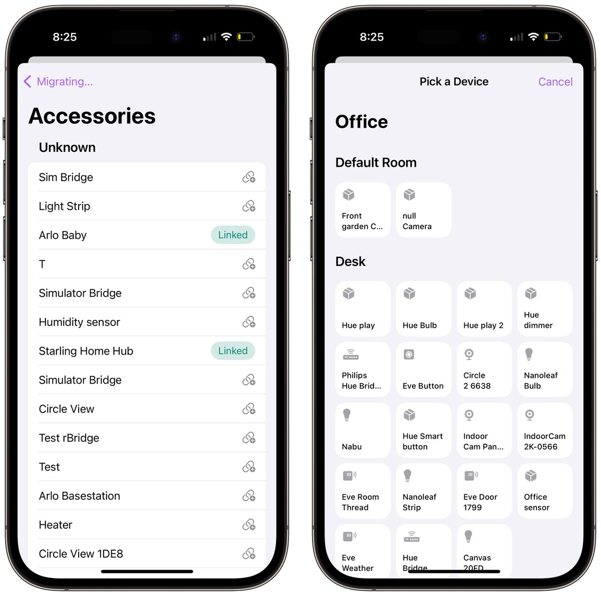 Getting there with the migration view for HomePass 2. Completed the device picker this evening.
