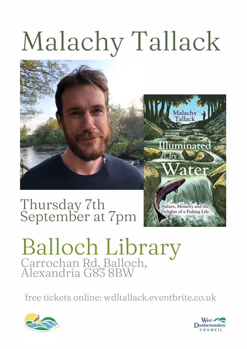 wdclibraries's tweet photo. Angling "offers a connection to place that feels more intimate &amp; multifaceted than most, &amp; an engagement with the natural world that is knotty &amp; compelling.”

We're really looking forward to our event with @malachytallack in two weeks! Free tickets: https://t.co/LKem1k4pUH https://t.co/SYqdVkJTyC