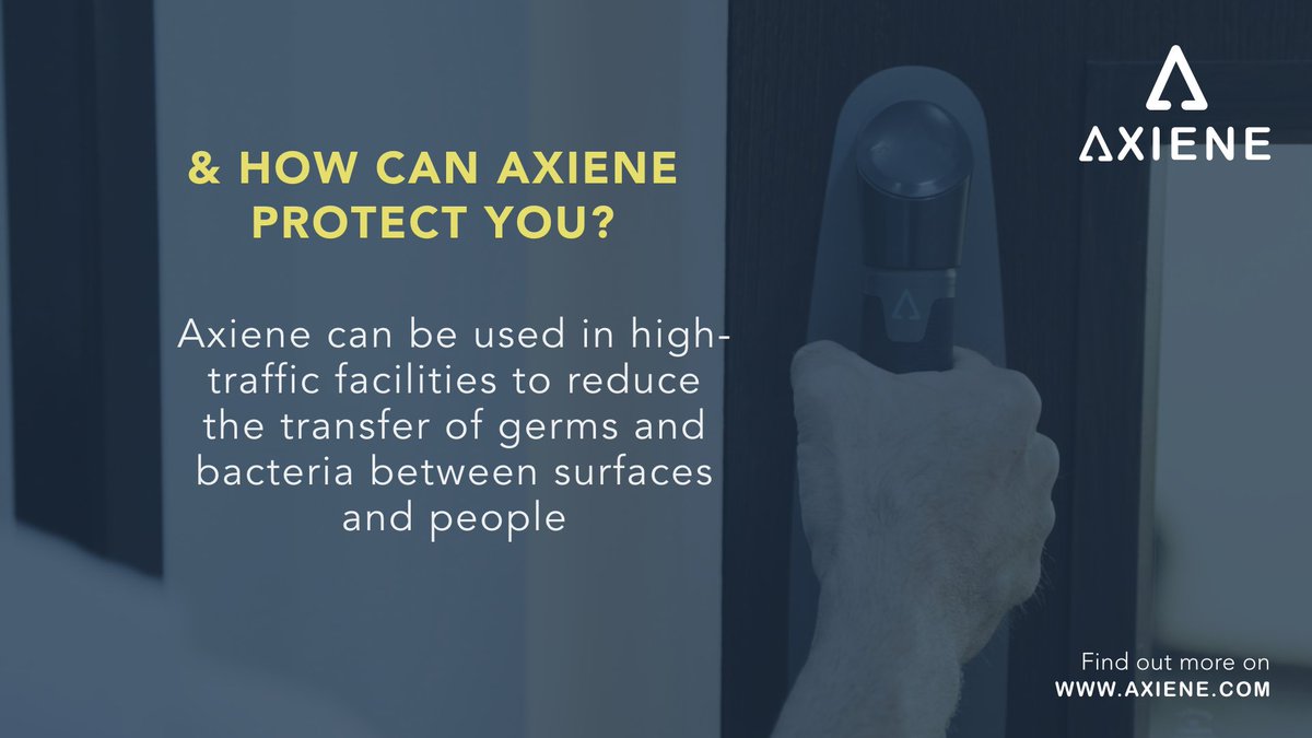 Touch with confidence, protected by Axiene. Our antimicrobial solutions ensure cleaner, germ-free experiences throughout your day. Stay safe, and stay protected! #HygenicHandles #InfectionPrevention #InfectionControl