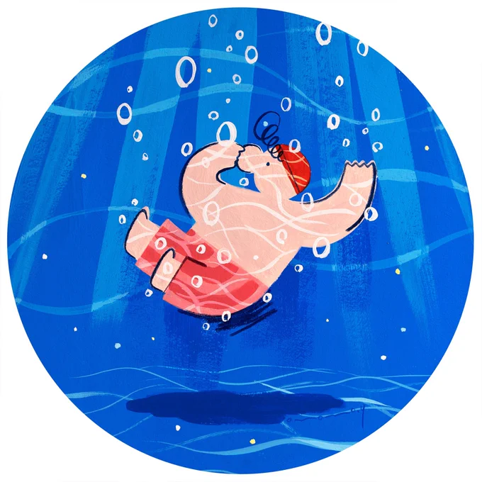 in the water -DIVING- 