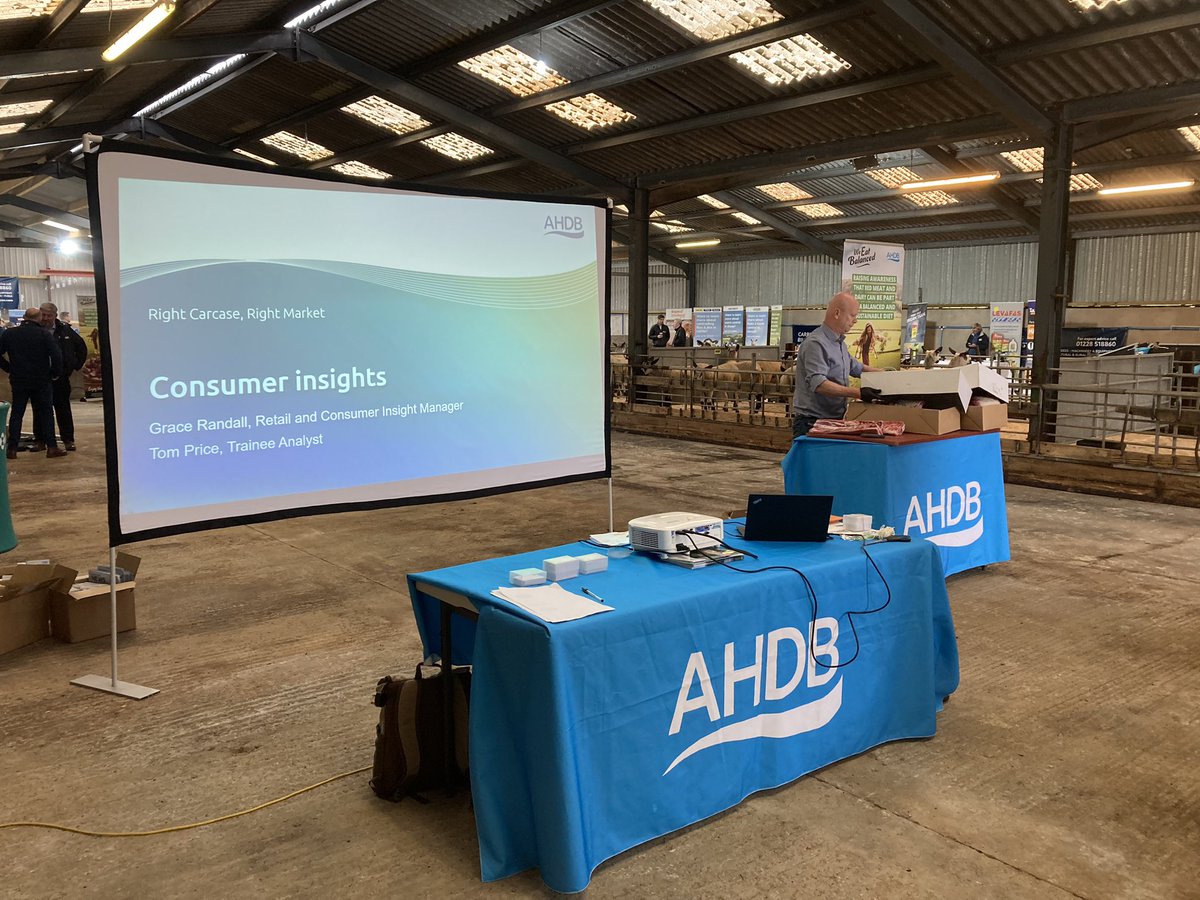 Grace Randall (@rc_insight) on Twitter photo Set up and ready for the Right Carcase Right Market Event today in Cumbria with <a href="/TheAHDB/">AHDB</a> and <a href="/CarrsBillington/">Carr's Billington</a>. Talking what markets there are for lamb and what consumers are looking for 🐑#AHDBInsights <a href="/karl_p327/">Karl Pendlebury</a> <a href="/Brummiebeef/">Hannah Clarke</a> <a href="/__TomPrice/">Tom Price</a> <a href="/MartinEcclesBu1/">Martin Eccles @Butcherboy1965</a> Set up and ready for the Right Carcase Right Market Event today in Cumbria with <a href="/TheAHDB/">AHDB</a> and <a href="/CarrsBillington/">Carr's Billington</a>. Talking what markets there are for lamb and what consumers are looking for 🐑#AHDBInsights <a href="/karl_p327/">Karl Pendlebury</a> <a href="/Brummiebeef/">Hannah Clarke</a> <a href="/__TomPrice/">Tom Price</a> <a href="/MartinEcclesBu1/">Martin Eccles @Butcherboy1965</a>