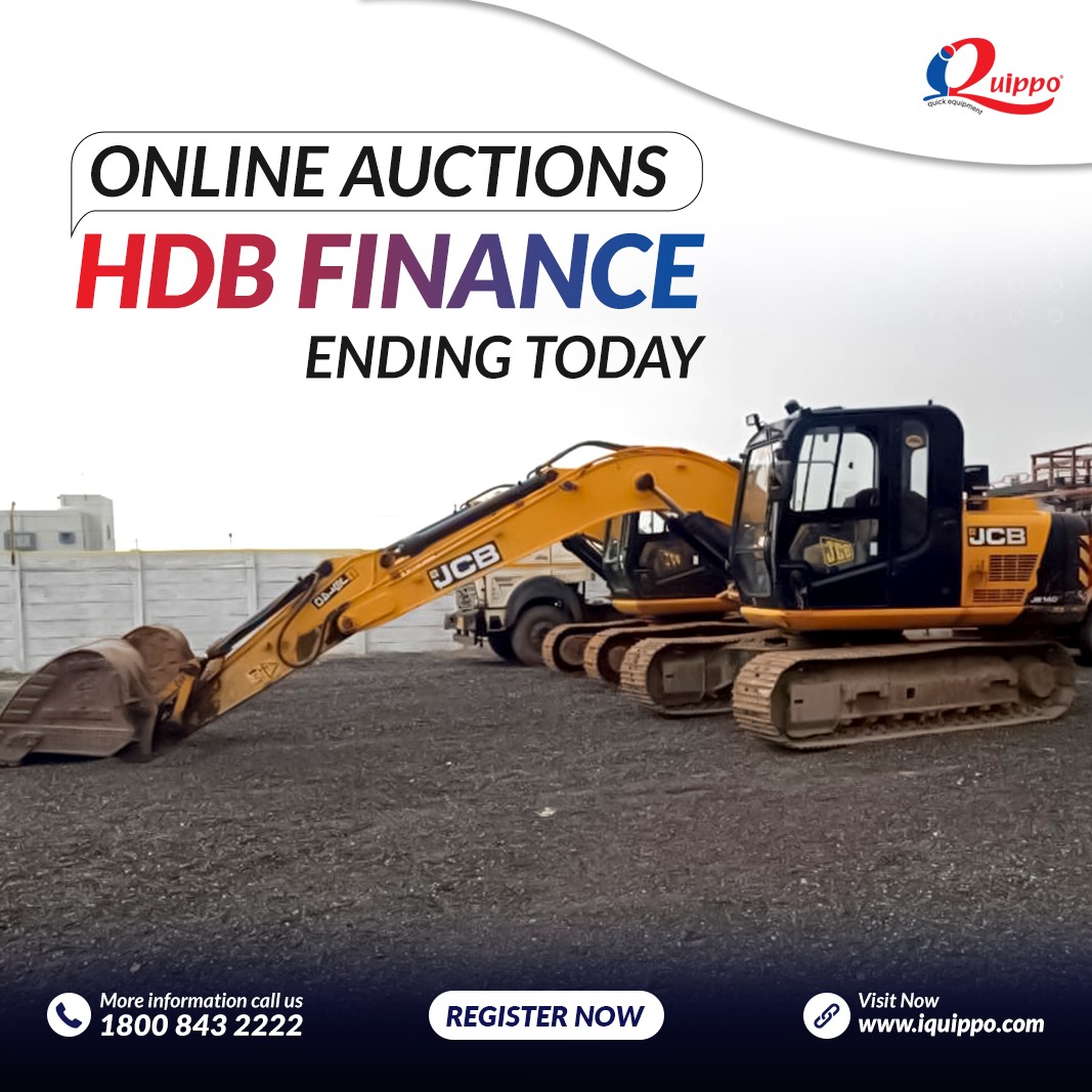 IQuippo's tweet photo. HDB Auction Ending Today!
300+ Used #ConstructionEquipment, Commercial Vehicles, Light commercial Vehicles.
#Excavators, #BackhoeLoaders, #Trucks, Tippers, Pick-ups, Dozer, Buses, and a lot more.
View #Auction: https://t.co/Xobbt8HaWp
Call - 18008432222 https://t.co/Ou5lPSX8xT