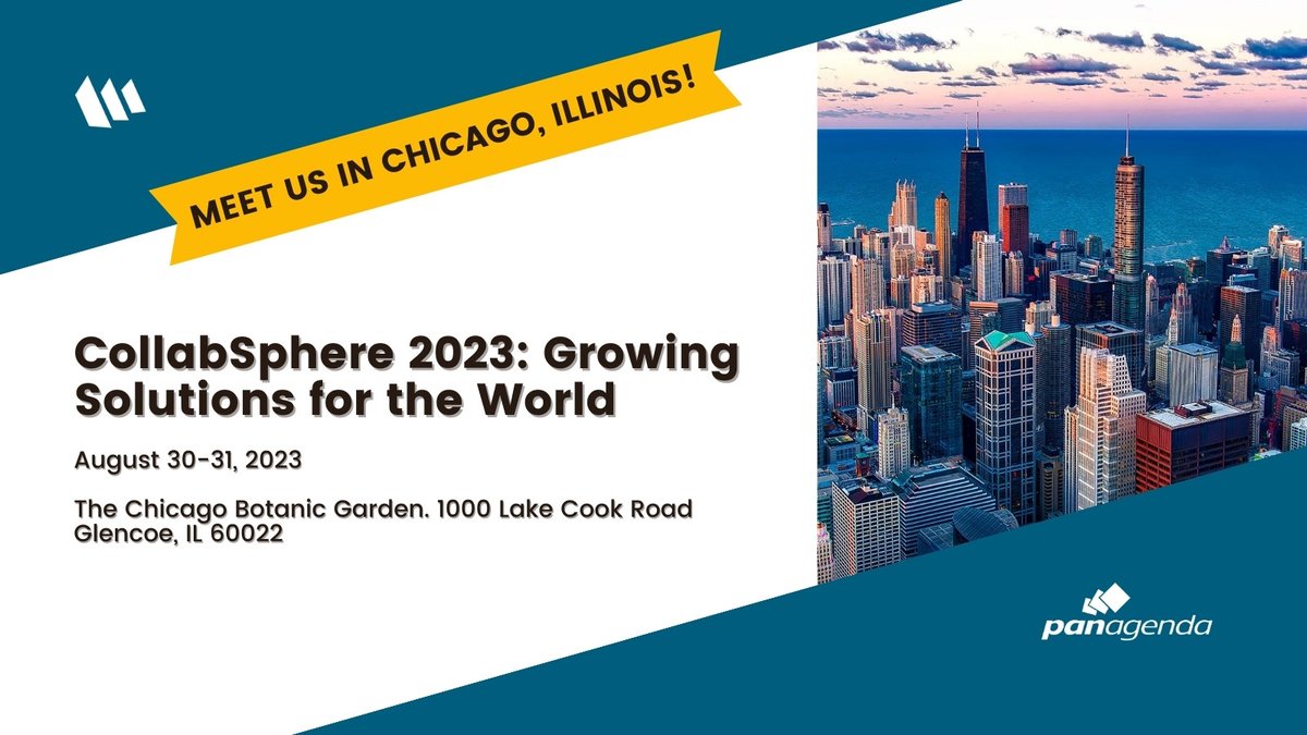 Join us at CollabSphere 2023 on August 30-31 at The Chicago Botanic Garden! 😎 panagenda will be there as a platinum sponsor and you can meet us on-stage, at our booth &amp; on the show floor to network, and share experiences on HCL technology and solutions. pan.news/3N28rcT