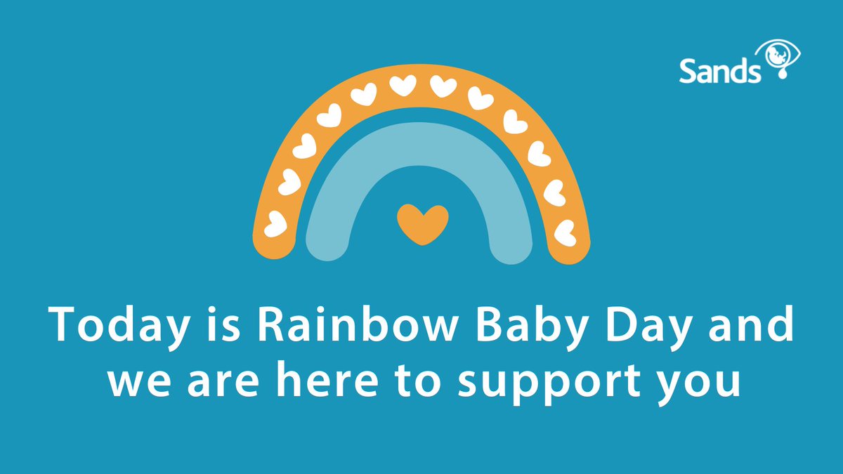 Today is #RainbowBabyDay 🌈 

We know that this day can bring mixed emotions to our community especially if you have experienced #BabyLoss, are pregnant after loss or are trying to conceive.  

We are here to support you 💙🧡 

sands.org.uk/support 

#PregnancyLoss