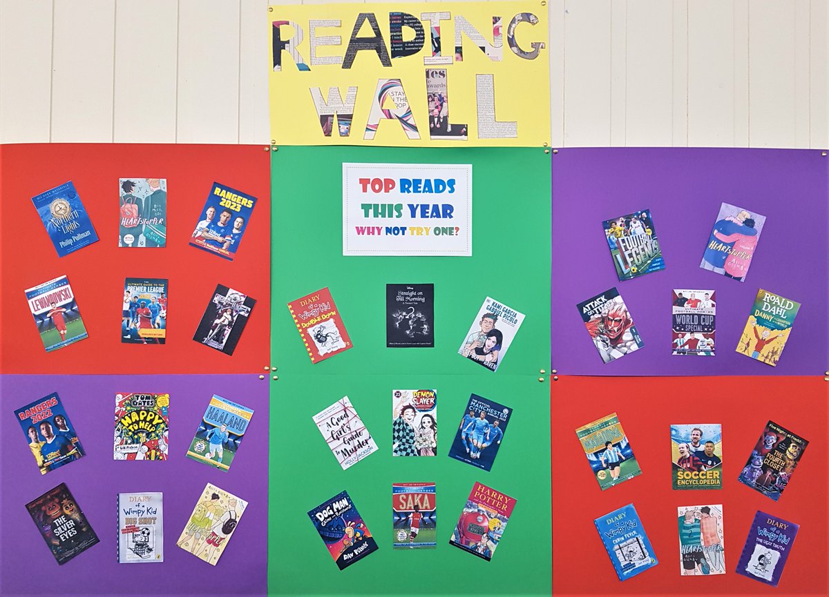 ArdAcadLibrary's tweet image. Needing a recommendation for your next read? Then have a look at the new Reading Wall - last year&apos;s Top Reads - for inspiration. Or ask Mrs V for a recommendation. Or your teacher. Or your friend... Just read!
#ReadingForPleasure #TopReads