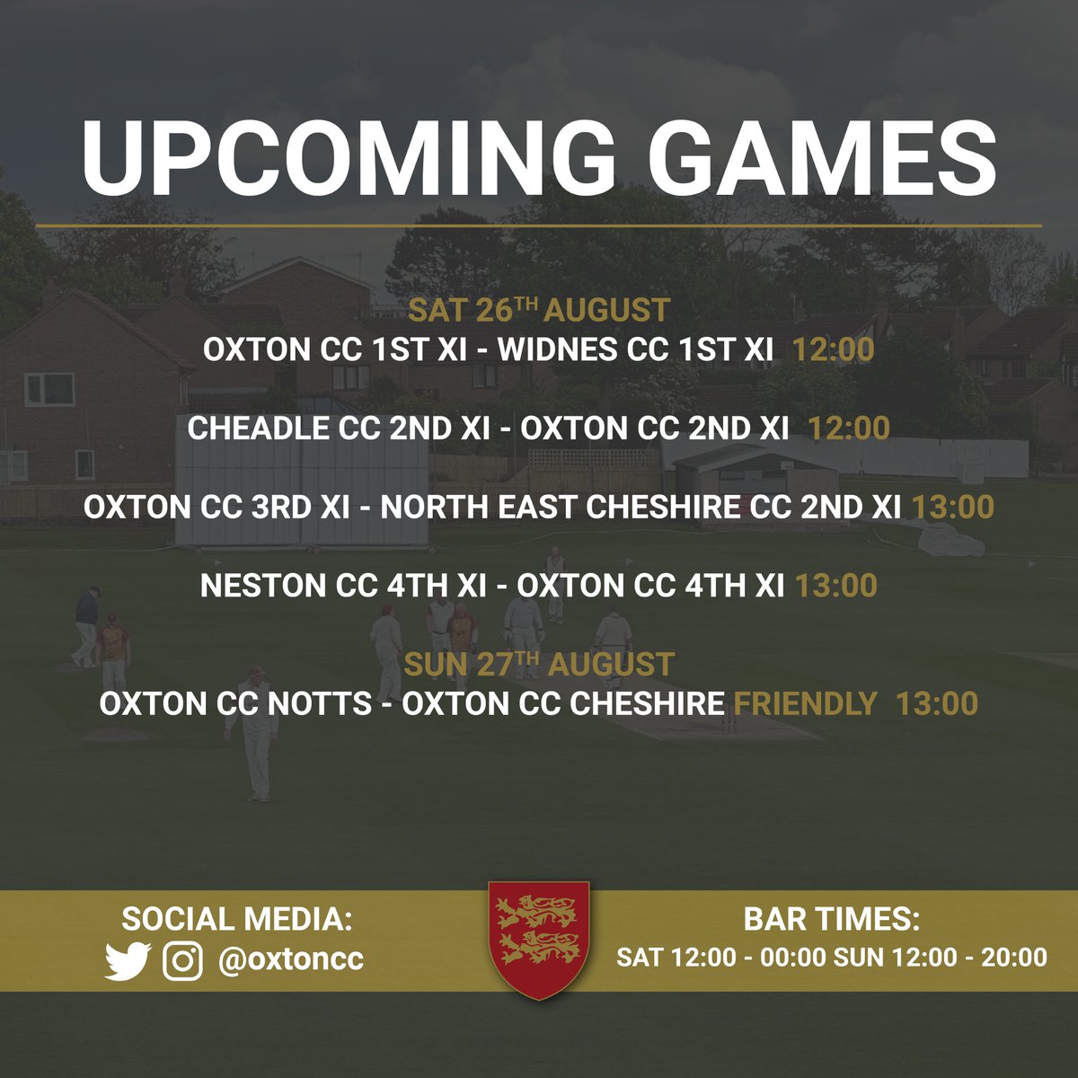 Get ready to support your favourite teams this week..👀 Can't make it to the match, we've got you covered: Watch Online! - #oxton #oxtoncc #wirral #cricket #wirralcricket#wirralcricketclub #oxtoncricketclub#oxtoncricketclub #results #fixtures