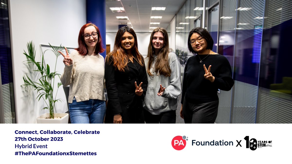 🎉 Join us for a fantastic day of hacking and learning with@PA_Consulting! 🚀👩‍💻 Dive into a world of creativity & problem-solving. 🌟 📆 27th October 🙋‍♀️ Ages 5-25 📍London & online Sign up: stemettes.org/events/connect… #WomenInSTEM