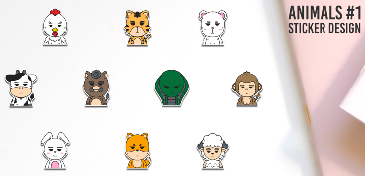 EnosSopacuaperu's tweet photo. Working on this digital product:
Animals #1 - Sticker Design
What do you think folks?
#art #digitalart #sticker #design #creative #animals #digitalproduct #nomadenos https://t.co/qHMtB6Ip3e