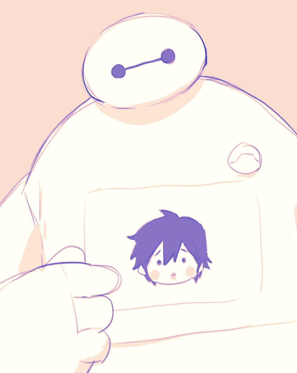 omemen10's tweet photo. シリーズでベイマックスが映すヒロの似顔絵がこれなの可愛すぎる😮ベイマックスにはこう見えてんだ…… https://t.co/10hBmbY8EL