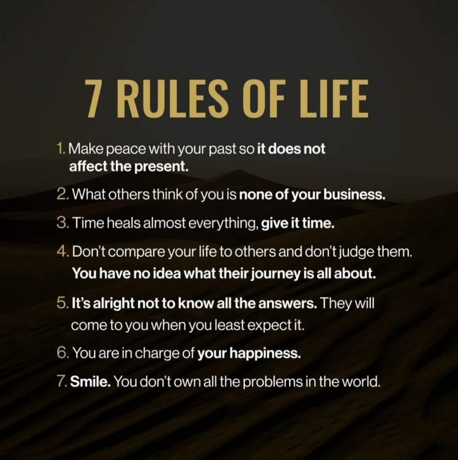 NeedForWisdom's tweet photo. 7 Golden Rule Of Life: https://t.co/5PewLLUept