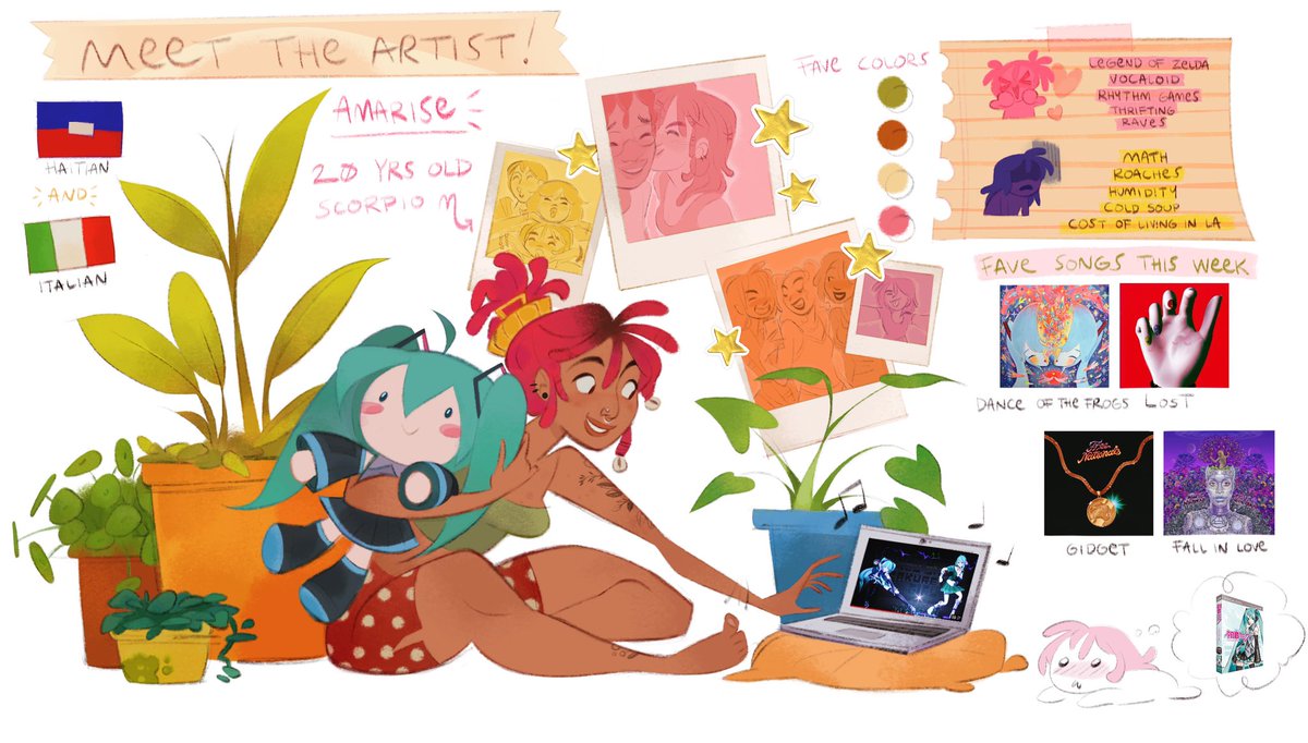 just realized i never posted my #MeetTheArtist on here !! haiii ><