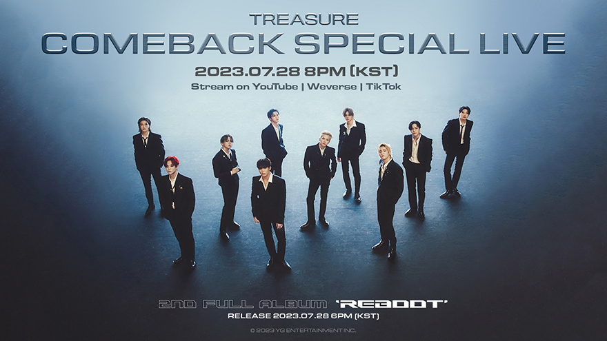 ygtreasuremaker's tweet photo. #TREASURE 2ND FULL ALBUM ‘REBOOT’
COMEBACK SPECIAL LIVE REPLAY NOW AVAILABLE
@Weverse
▶️https://t.co/rOLMJTDm0N
#트레저 #2NDFULLALBUM #REBOOT #COMEBACKSPECIALLIVE #REPLAY #YG https://t.co/pPiQ2PfW2a
