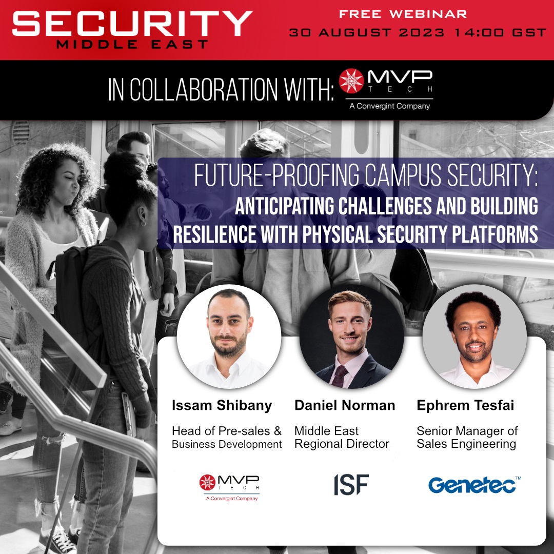 smemag's tweet image. @MVPTechDXB - Covergint MEA and @genetec will look at the evolving challenges higher-education establishments face in our newest free webinar.

Register for the webinar today: us06web.zoom.us/webinar/regist…

#CampusSecurity #UniversitySecurity #SecuritySolutions