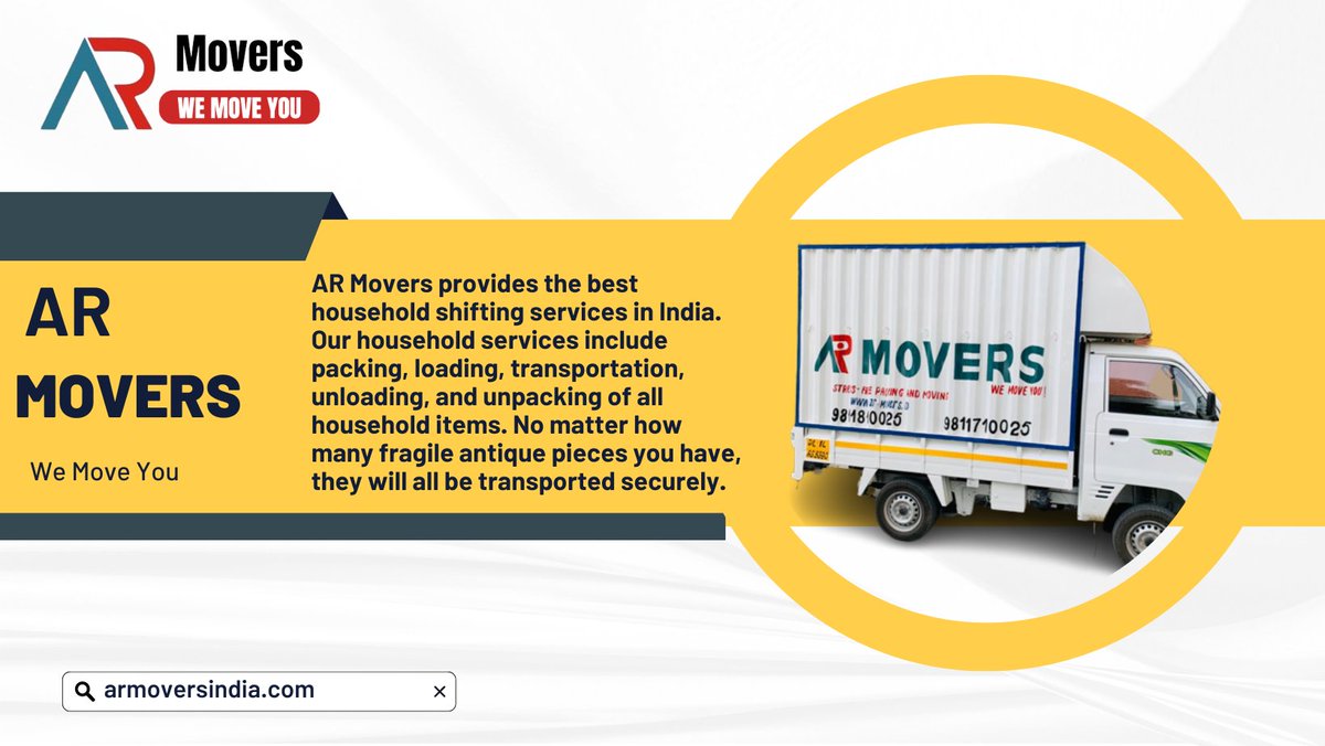 AR Movers (H.O. Gurugram)
98118 10025
#smoothmoves
#RelocateWithEase
#fromdoorsteptodestination #happyrehousing #stressfreemoving #LogisticsExcellence
#DeliveringSuccess
#EfficientLogistics #GlobalConnections #ReliableShipping
#OnTimeDelivery #logisticssolutions
