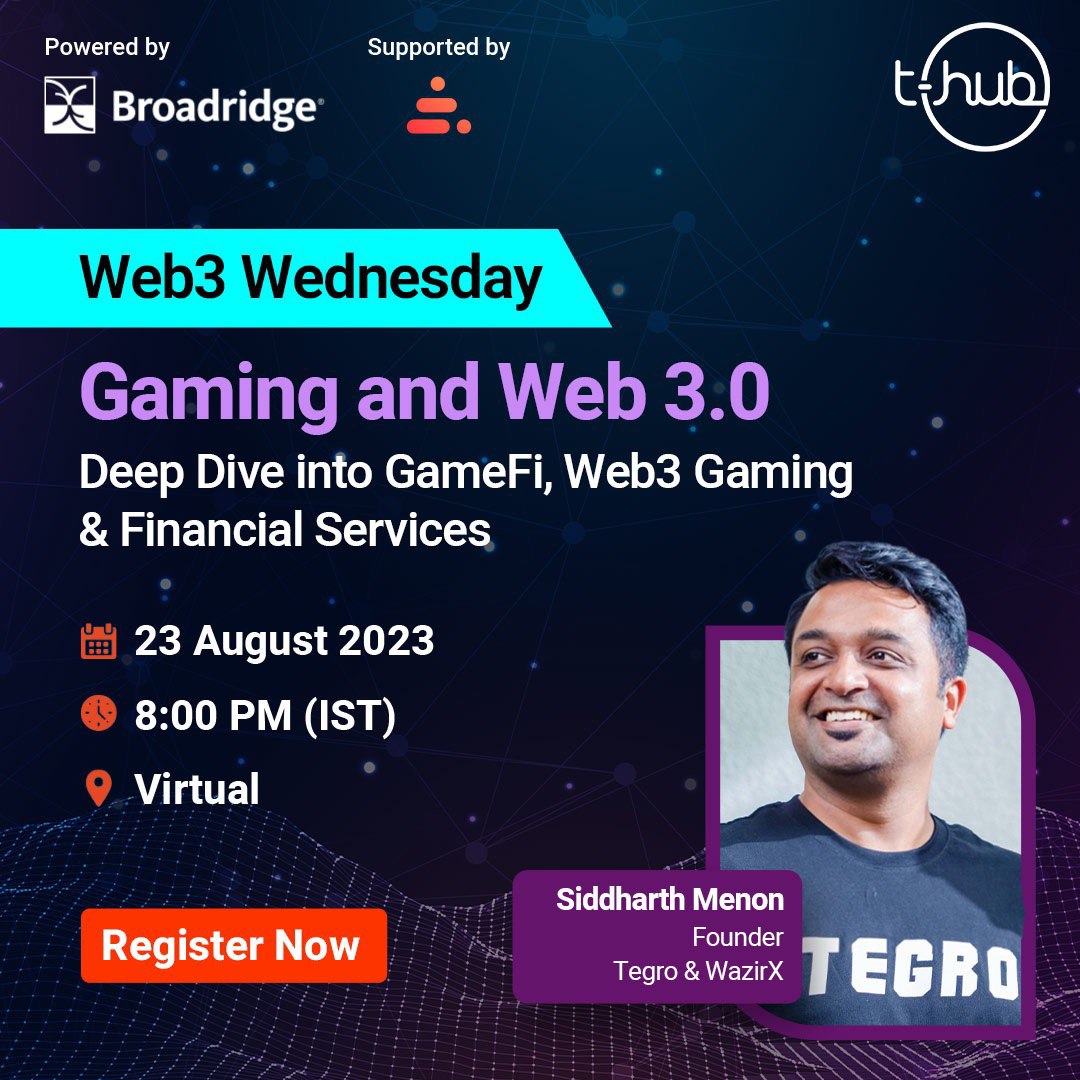 AutonomyHQ's tweet photo. Join us tomorrow at 8:00 PM ! for an enlightening Spaces session on GameFi (Game Finance),Web3 Gaming, and Financial services within the gaming ecosystem.

In collaboration with @THubHyd, hosted by @AutonomistX  our special guest @BuddhaSource ! from @WazirX will join us. We'll explore the dynamic synergy between traditional banking and the innovative world of Web3.0. Don't miss out on this engaging conversation!

Join the conversation here : https://t.co/jgQ3OEKRou

#AutonomyXArt #NFTs #CreatorEconomy #Web3Gaming