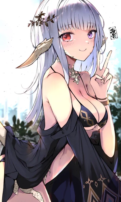 「海老()」様のリクエストでff14のアウラ娘ちゃん描かせていただきました!ありがとうございました 
