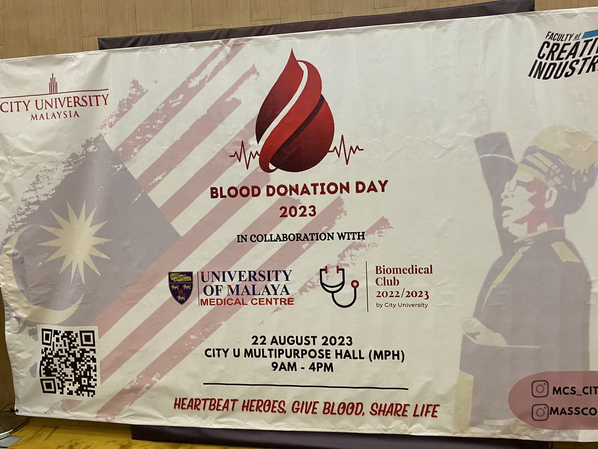 hhannahhema's tweet photo. “Blood Saves Lives. Safe Blood Starts With Us”.

#CityUBloodDonationDay
#BLMC2153 https://t.co/Qa28Bk8006