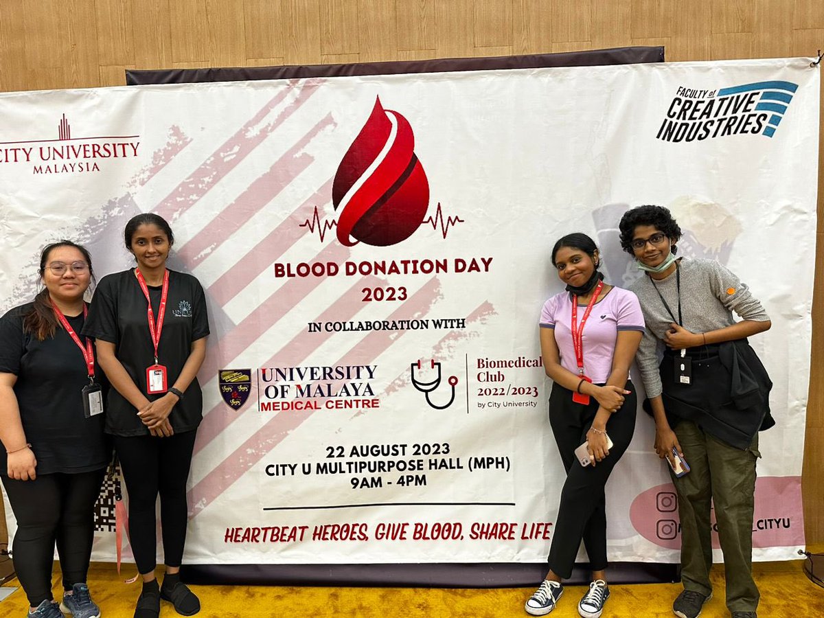 hhannahhema's tweet photo. “Blood Saves Lives. Safe Blood Starts With Us”.

#CityUBloodDonationDay
#BLMC2153 https://t.co/Qa28Bk8006