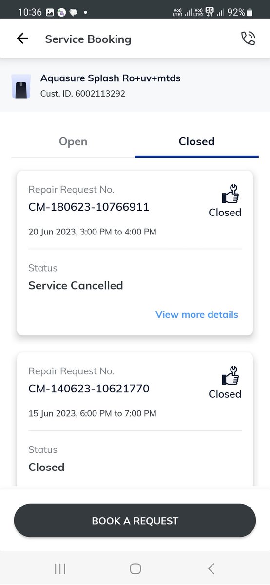 avik2005uitbu's tweet photo. @EurekaForbes why the technician cancels the request when he comes to know that I have 2 yrs AMC. This is the 4th time done by the same technician. Customer care also ensures that they will ensure some other technician, unfortunately that never happened. This is really pathetic. https://t.co/F4w6yhmtOq
